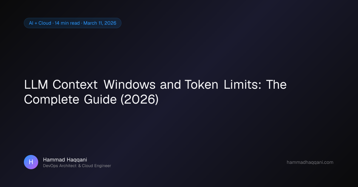 LLM Context Windows and Token Limits: The Complete Guide (2026 ...