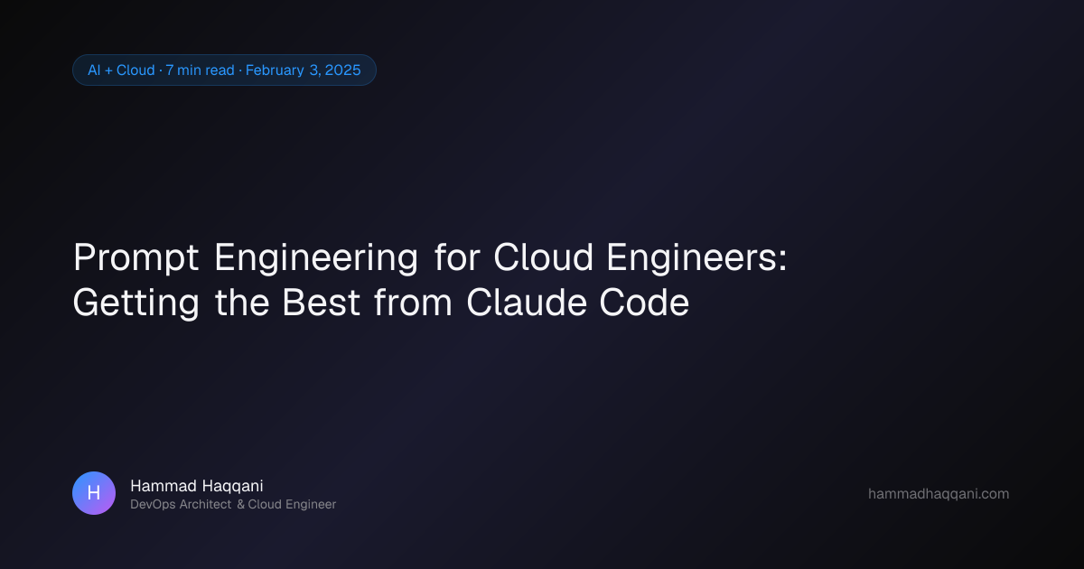 Prompt Engineering for Cloud Engineers: Getting the Best from Claude ...