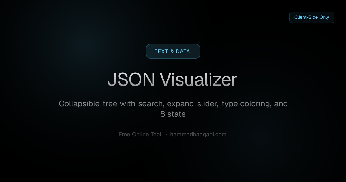 JSON Visualizer | Free Text & Data Tool | Hammad Haqqani