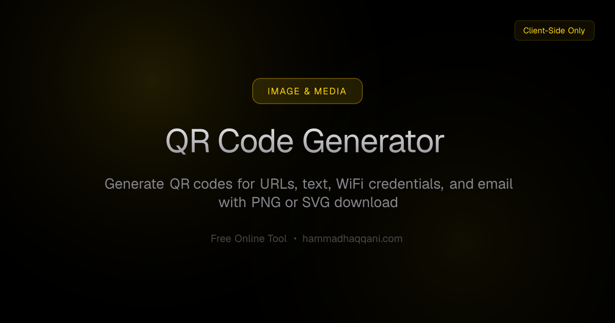 QR Code Generator | Free Image & Media Tool | Hammad Haqqani