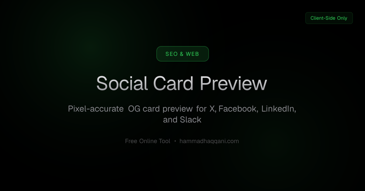 Social Card Preview | Free SEO & Web Tool | Hammad Haqqani